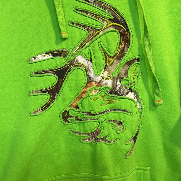 Legendary Whitetails brand men’s hoodie size L lime green color - Picture 3 of 7